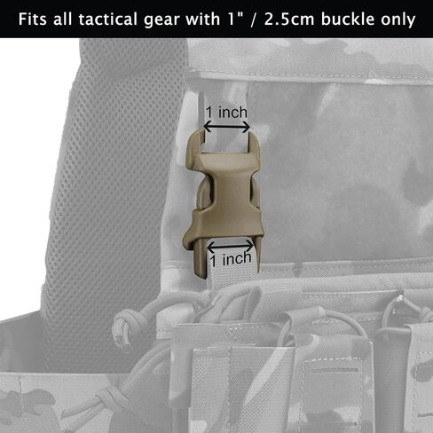 Qavctw 2x 1'' Buckle Quick Side Release Buckle for Tactical Vest Backpack Bag with 1in/2.5cm Webbing Straps in Kuwait