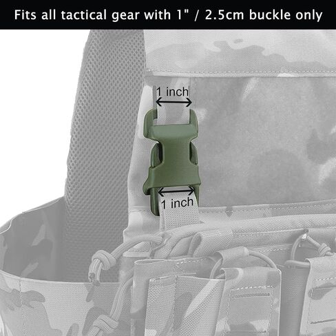 Qavctw 2x 1'' Buckle Quick Side Release Buckle for Tactical Vest Backpack Bag with 1in/2.5cm Webbing Straps in Kuwait