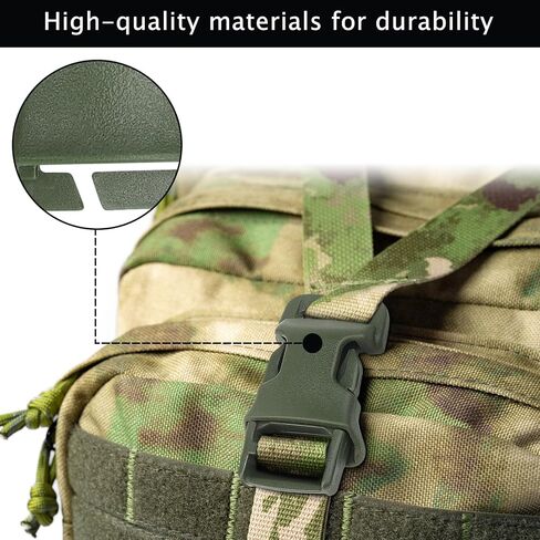 Qavctw 2x 1'' Buckle Quick Side Release Buckle for Tactical Vest Backpack Bag with 1in/2.5cm Webbing Straps in Kuwait