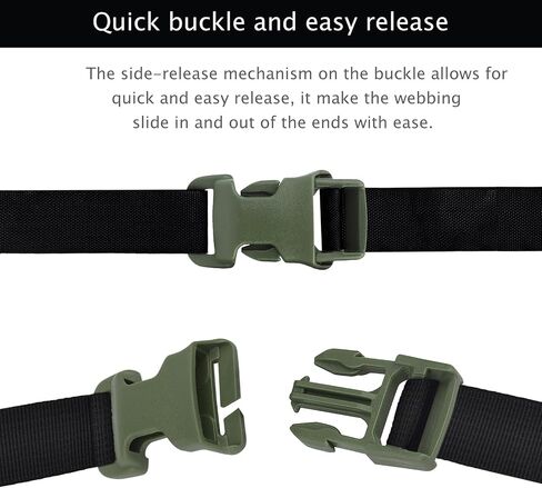 Qavctw 2x 1'' Buckle Quick Side Release Buckle for Tactical Vest Backpack Bag with 1in/2.5cm Webbing Straps in Kuwait
