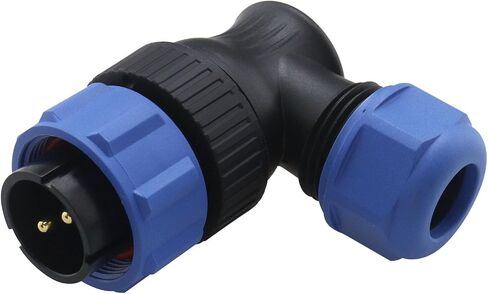 RV 2 Pin Aviation Circular Connector 12V 30A Power Compatible with Bluetti AC200MAX Waterproof IP68 Outdoor SP2111 2-Pin Aviation Circular Connector Right Angle in Saudi Arabia