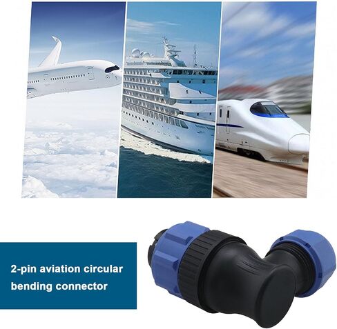 RV 2 Pin Aviation Circular Connector 12V 30A Power Compatible with Bluetti AC200MAX Waterproof IP68 Outdoor SP2111 2-Pin Aviation Circular Connector Right Angle in Saudi Arabia