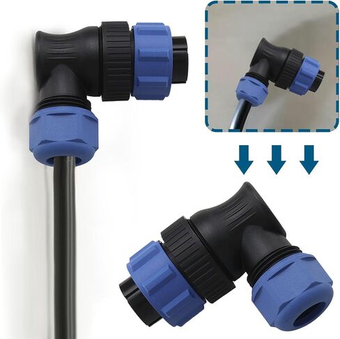 RV 2 Pin Aviation Circular Connector 12V 30A Power Compatible with Bluetti AC200MAX Waterproof IP68 Outdoor SP2111 2-Pin Aviation Circular Connector Right Angle in Saudi Arabia