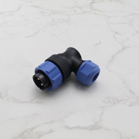 RV 2 Pin Aviation Circular Connector 12V 30A Power Compatible with Bluetti AC200MAX Waterproof IP68 Outdoor SP2111 2-Pin Aviation Circular Connector Right Angle in Saudi Arabia