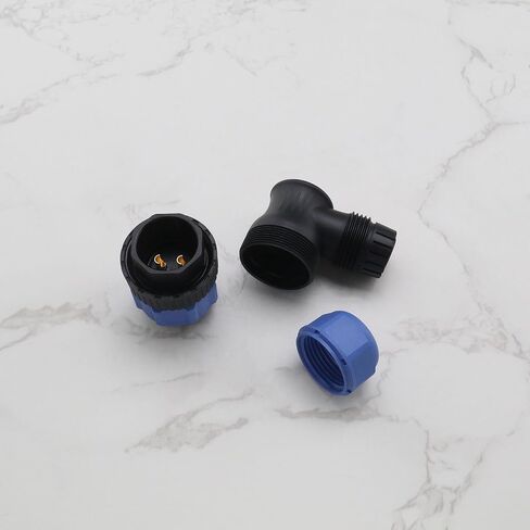 RV 2 Pin Aviation Circular Connector 12V 30A Power Compatible with Bluetti AC200MAX Waterproof IP68 Outdoor SP2111 2-Pin Aviation Circular Connector Right Angle in Saudi Arabia