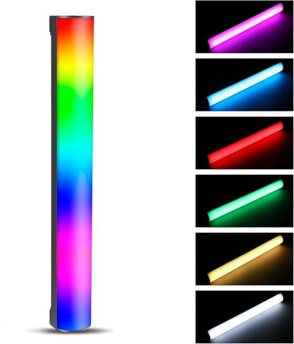 أضواء RGB، عصا إضاءة مغناطيسية محمولة 17 سم/6.69 بوصة 360 درجة لون كامل 21 مصباح فيديو LED، إضاءة تصوير فوتوغرافي CRI≥95 للتصوير الفوتوغرافي TikTok YouTube Vlog in Kuwait
