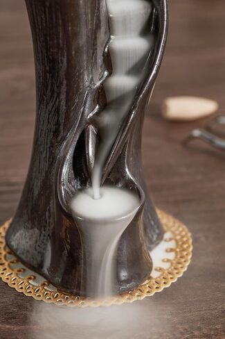 Unique Cloud Stairs Ceramic Waterfall Incense Holder, Paired with a Pack of Backflow Incense Cones.(Fambe Blue) in Kuwait