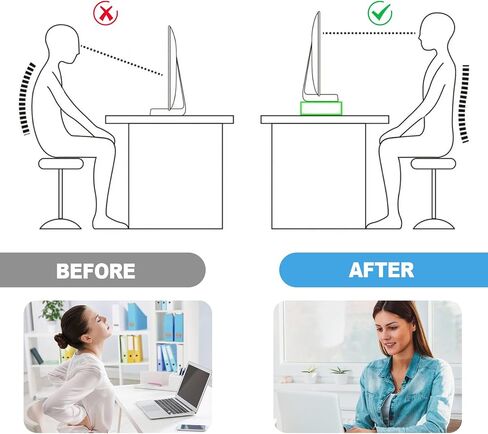 Shudyear monitor white stand, plastic desk storage for laptop, computer in Saudi Arabia