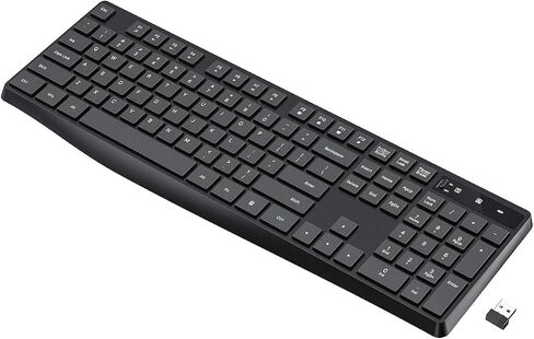 Wireless Keyboard, 2.4G HZ Full-Size Computer Keyboard, Responsive Plug & Play for Computer Laptop PC in Saudi Arabia