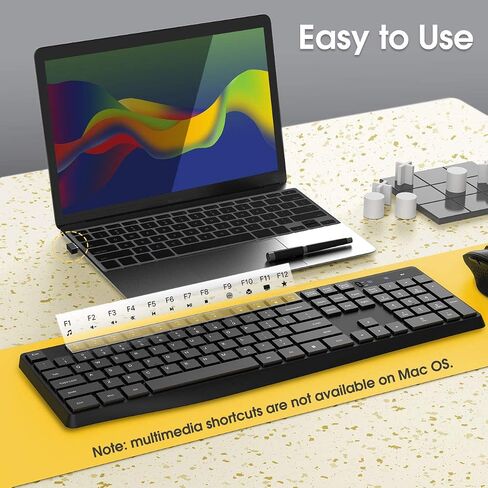 Wireless Keyboard, 2.4G HZ Full-Size Computer Keyboard, Responsive Plug & Play for Computer Laptop PC in Saudi Arabia
