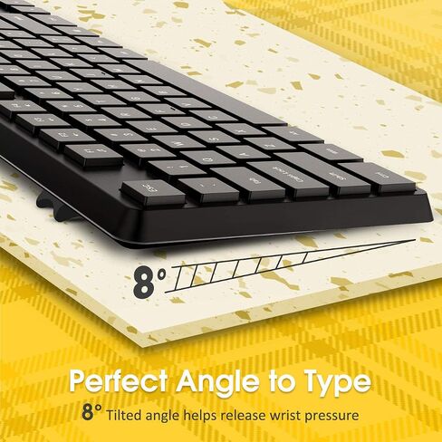 Wireless Keyboard, 2.4G HZ Full-Size Computer Keyboard, Responsive Plug & Play for Computer Laptop PC in Saudi Arabia