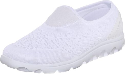 Propét Womens TravelActiv Slip-on Fashion Sneakers, Black, 11 Wide US in Kuwait