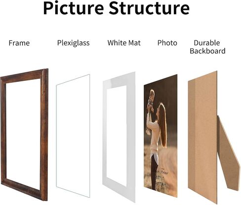 Lavezee 10x16 Frame for 8.5x11 Diploma and 4x6 Photo with PS Front, Black Over Gold Double Mat for Wall, 1 Pack, Mahogany, Graduation Gifts in Saudi Arabia