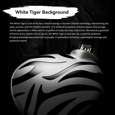 شاشة Linsoul TRN White Tiger داخل الأذن، سماعات أذن مزدوجة DD + غشاء مستو ثلاثي المحرك، سماعات أذن سلكية للألعاب مع ثلاث فوهات قابلة للفصل، كابل هجين مطلي بالفضة للموسيقي (بدون ميكروفون) in Saudi Arabia