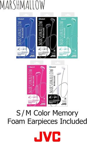 سماعات أذن لاسلكية JVC Marshmallow، اتصال بلوتوث، قطع أذن من إسفنج الذاكرة لملاءمة آمنة - HAFX29BTW (أبيض) in Saudi Arabia