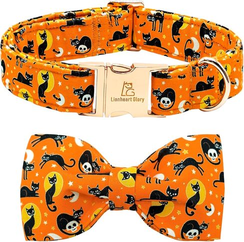 Lionheart glory Plaid Dog Collar Fall Halloween Dog Collars Bowtie Heavy Soft Adjustable Dog Collar for Small Dogs Collar Dog Bow Male/Female Dog Collar Pet Gift in Saudi Arabia