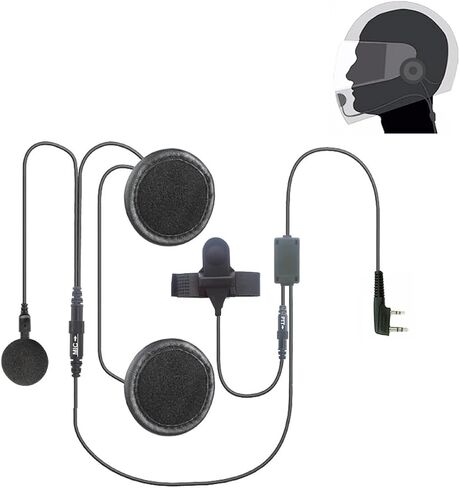 BAOFENG Bidirectional walkie-Talkie Headset Racing Headset with Microphone Finger PTT Button Talk 2 pin, Compatible UV-5R UV-82 UV-82HP BF-888s BF-f8hp Ar-152 Archsell AR-5 Kenwood Radio(1 Pack) in Saudi Arabia