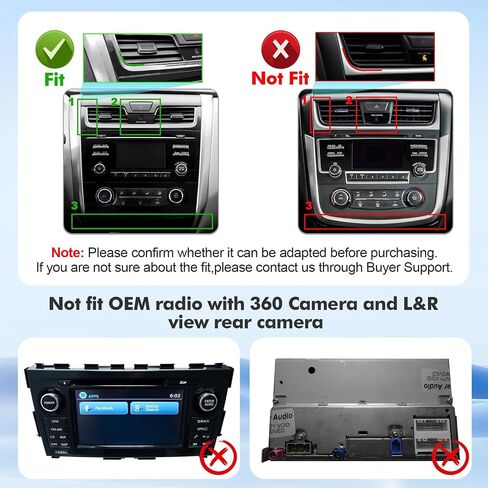 6+128GB 10.1-Inch IPS Touchscreen Android 12 Car Stereo for Nissan Altima 2013-2015 with Wireless CarPlay & Android Auto Car Radio, Support GPS, WiFi, Bluetooth, FM Radio, Backup Camera, SWC, Dual USB in Saudi Arabia