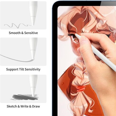 Jelanry Replacement Pencil Tips for Apple Pencil 2nd/ 1st Gen/USB-C/Pencil Pro Tips -Smooth Pen Nibs, Precise Control for iPencil iPad Pro, Wear-Resistant (2 Pack Nibs & 4 Pack Nibs Silicone Covers) in Saudi Arabia