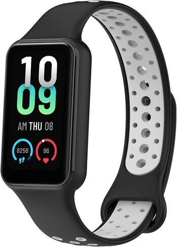 E ECSEM Compatible for Amazfit Band 7 Bands Two-Toned Silicone Breathable Replacement Sport Strap Wristband for Amazfit Band 7 Smart Watch Women Men in Saudi Arabia