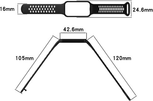E ECSEM Compatible for Amazfit Band 7 Bands Two-Toned Silicone Breathable Replacement Sport Strap Wristband for Amazfit Band 7 Smart Watch Women Men in Saudi Arabia