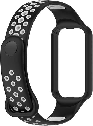 E ECSEM Compatible for Amazfit Band 7 Bands Two-Toned Silicone Breathable Replacement Sport Strap Wristband for Amazfit Band 7 Smart Watch Women Men in Saudi Arabia