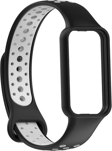 E ECSEM Compatible for Amazfit Band 7 Bands Two-Toned Silicone Breathable Replacement Sport Strap Wristband for Amazfit Band 7 Smart Watch Women Men in Saudi Arabia