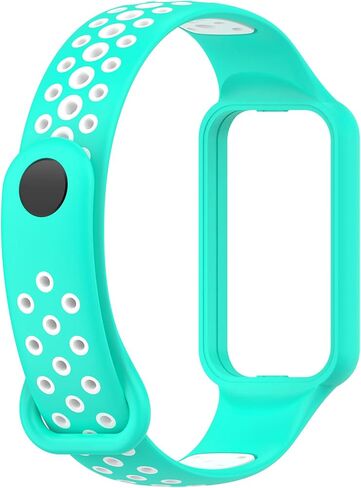 E ECSEM Compatible for Amazfit Band 7 Bands Two-Toned Silicone Breathable Replacement Sport Strap Wristband for Amazfit Band 7 Smart Watch Women Men in Saudi Arabia