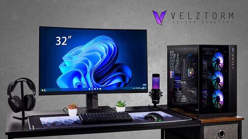 كمبيوتر مكتبي للألعاب Velztorm Septex CTO (AMD Ryzen 7 7700X 8-Core، GeForce RTX 4090 24GB، 64GB DDR5، 1TB PCIe SSD، 360mm AIO، 1000 W PSU WiFi 6، BT 5.2، Win 11 Home) VELZ0067 in Kuwait