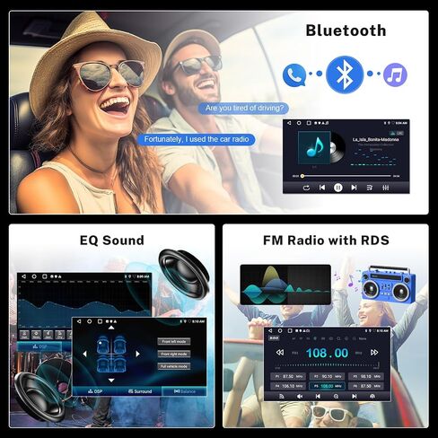 Hodozzy 2G 32G Android Car Stereo for Toyota Corolla/Levin 2014 2015 2016 2017 Wireless Carplay Android Auto Mirror Link,10 Inch Touch Screen Car Radio GPS Navigation Bluetooth WiFi FM RDS, Camera in Saudi Arabia