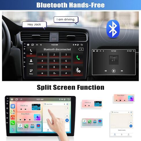 [8 Core 4G+64G] راديو سيارة Honda Fit 2008-2013 مع Apple Carplay Android Auto، شاشة لمس 10.1 بوصة Android 13 Honda Fit ستيريو سيارة مع WiF/GPS، بلوتوث، راديو FM/RDS، كاميرا احتياطية SWC+AHD in Saudi Arabia