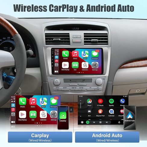 2+64G Android Car Stereo for Toyota Camry Radio 2006-2011 with Carplay and Andriod Auto - 9 inch Touch Screen with WiFi/GPS + AHD Backup Camera in Saudi Arabia