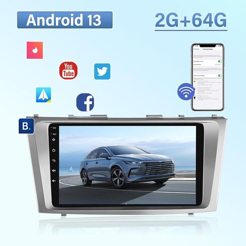 2+64G Android Car Stereo for Toyota Camry Radio 2006-2011 with Carplay and Andriod Auto - 9 inch Touch Screen with WiFi/GPS + AHD Backup Camera in Saudi Arabia
