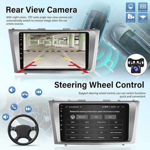 2+64G Android Car Stereo for Toyota Camry Radio 2006-2011 with Carplay and Andriod Auto - 9 inch Touch Screen with WiFi/GPS + AHD Backup Camera in Saudi Arabia