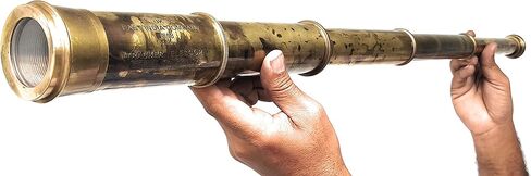 Rare Brass Telescope Spyglass - East India Company 1818 Tracker Vintage Pirate Spyglass Scope Antique Large Handstitched Leather Gift Box (BT-EIC17) in Saudi Arabia