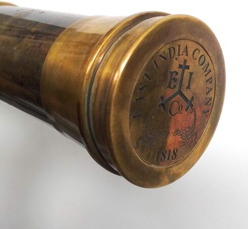 Rare Brass Telescope Spyglass - East India Company 1818 Tracker Vintage Pirate Spyglass Scope Antique Large Handstitched Leather Gift Box (BT-EIC17) in Saudi Arabia