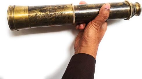 Rare Brass Telescope Spyglass - East India Company 1818 Tracker Vintage Pirate Spyglass Scope Antique Large Handstitched Leather Gift Box (BT-EIC17) in Saudi Arabia
