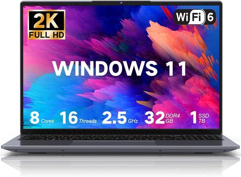 كمبيوتر محمول DERE مقاس 16 بوصة، كمبيوتر محمول معالج Core i9-11900h محدث لعام 2024، ذاكرة وصول عشوائي 32 جيجابايت، تخزين SSD 1 تيرابايت، Win11، كمبيوتر محمول بشاشة 2.5K FHD، لوحة مفاتيح بإضاءة خلفية، WiFi6، BT5.0، HDMI، النوع C، رائع للأعمال، فضي in Saudi Arabia