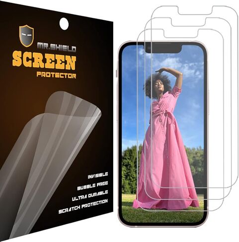 Mr.Shield [3-PACK] مصمم لهاتف iPhone 13 Mini [5.4 بوصة] واقي شاشة مضاد للتوهج [غير لامع] مع استبدال مدى الحياة in Saudi Arabia