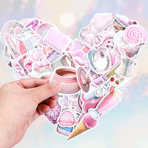 100Pcs Coquette Stickers Vintage Coquette Aesthetic Stickers Decal Cartoon Graffiti Sticker Vinyl Waterproof Stickers Pink Decal for Water Bottles Laptops Phone Guitar Coquette Room Decor Vintage in Saudi Arabia