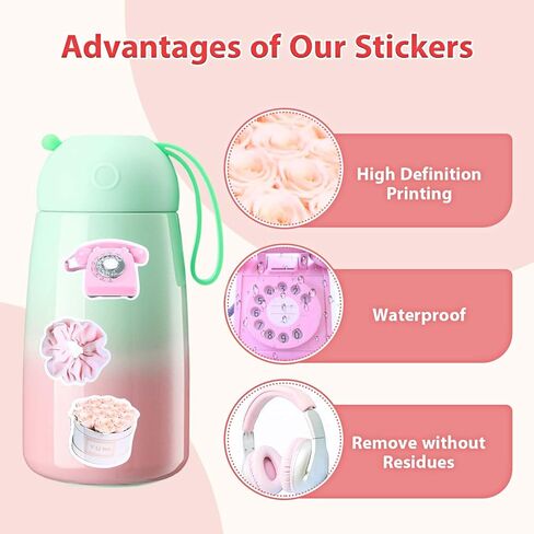 100Pcs Coquette Stickers Vintage Coquette Aesthetic Stickers Decal Cartoon Graffiti Sticker Vinyl Waterproof Stickers Pink Decal for Water Bottles Laptops Phone Guitar Coquette Room Decor Vintage in Saudi Arabia
