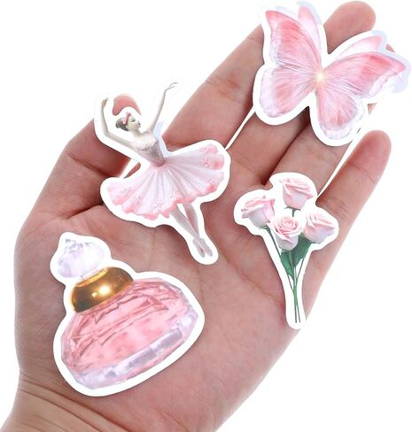 100Pcs Coquette Stickers Vintage Coquette Aesthetic Stickers Decal Cartoon Graffiti Sticker Vinyl Waterproof Stickers Pink Decal for Water Bottles Laptops Phone Guitar Coquette Room Decor Vintage in Saudi Arabia