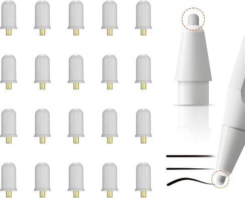 IFELI Apple Pencil Pen Tips Protector - Pencil tip Refill for iPad, Apple Pencil 2nd Generation, 1st Gen, and Pro (Gray, 20pcs) in Saudi Arabia