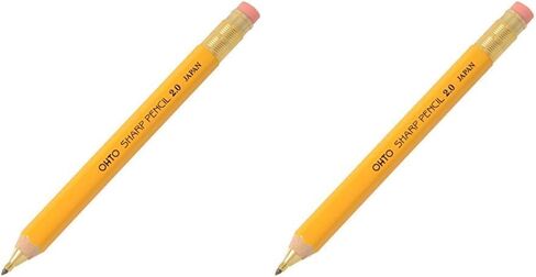 OHTO Mechanical Pencil Wood Sharp with Eraser 2.0, 2.0mm, Black Body (APS-680E-Black) in Saudi Arabia