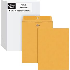 Quality Park, QUA38190, Recycled Clasp Envelopes, 100 / Box, Brown, 9 x 12