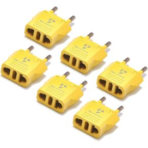 United States to Poland Travel Power Adapter to Connect North American Electrical Plugs to Polish Outlets for Cell Phones, Tablets, eReaders, and More (2-Pack, White)