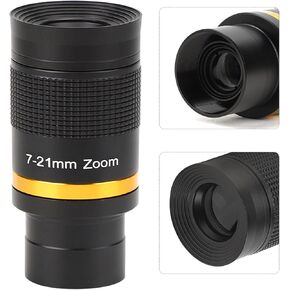 1.25" Eyepiece for Telescope,7‑21mm Continuous Zoom HD Monocular Telescope Zoom Eyepiece,Astronomy Eyepiece Observation for Moon Birds Watching