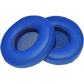 Replacement Ear Pads Ear Cushion Kit Memory Foam Earpads Compatible with Beats Solo 2 Solo 3 Wireless Headphones with Soft Protein Leather (Red)