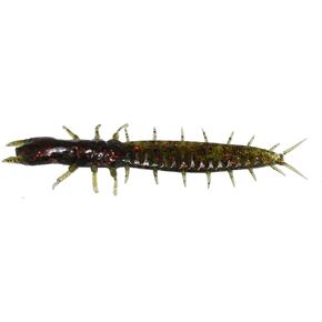 15-Pack Ned-Mite Fishing Bait, 3D Scanned 3.5" Hellgrammite Ned Rig Fish Bait, Soft Plastic Fishing Lures for Freshwater Catfish, Trout, Crappie, or Bass Fishing, Watermelon Red