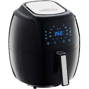 GoWISE USA 1700-Watt 5.8-QT 8-in-1 Digital Air Fryer with Recipe Book, Black